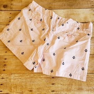 Pink seersucker shorts